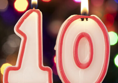 Number 10 candles