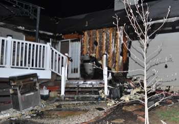 Fireplace ashes caused a house fire on Delaware Drive.