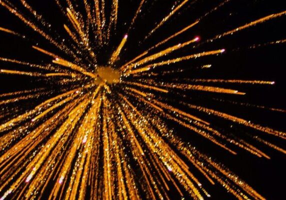 fireworks exploding in the sky
