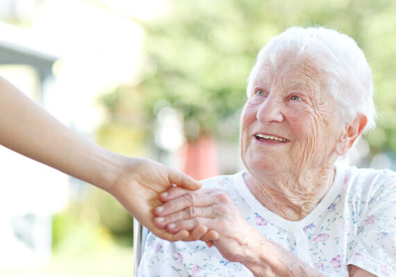 smiling elderly lady